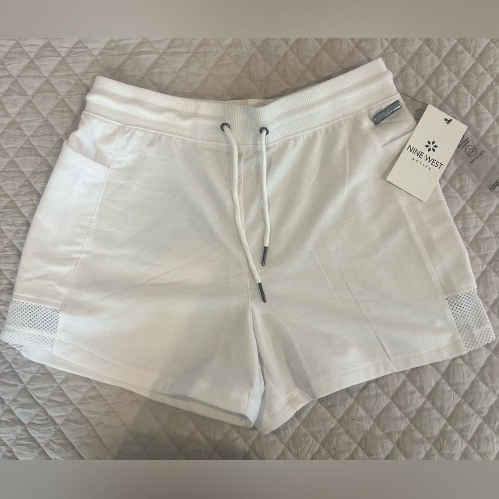 Nine West White Athletic Shorts